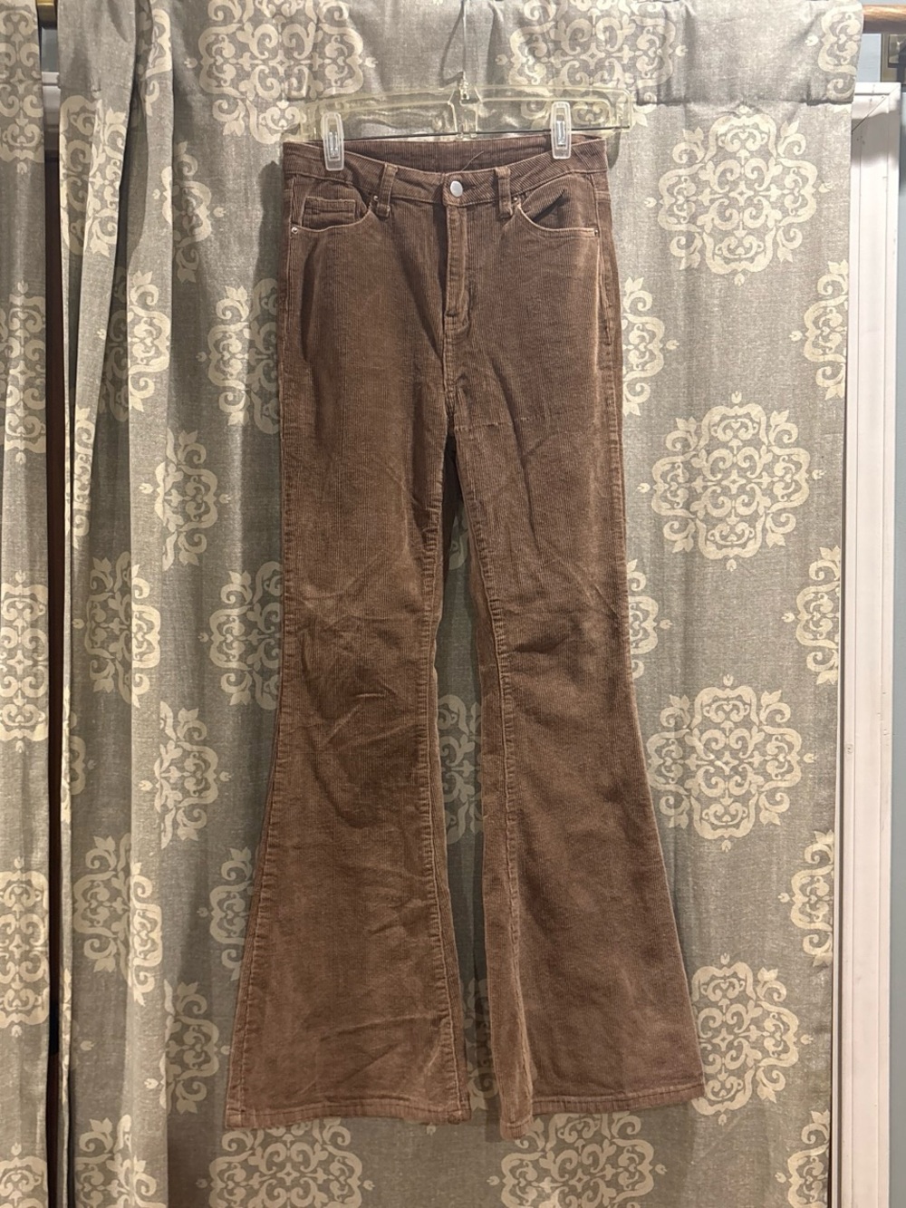 SHEIN Brown Wide Leg Corduroy Pants